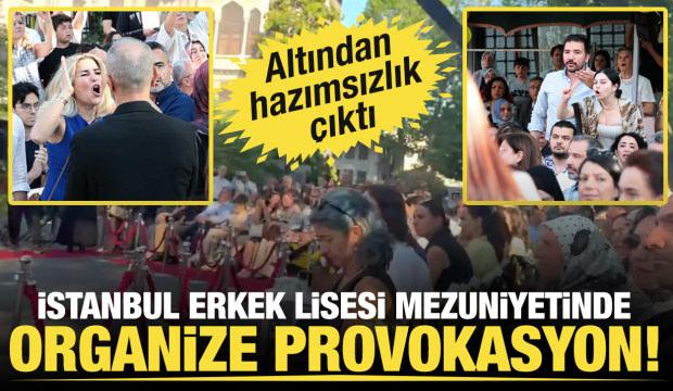 İstanbul Erkek Lisesi Mezuniyetinde organize provokasyon! Altından hazımsızlık &ccedil;ıktı