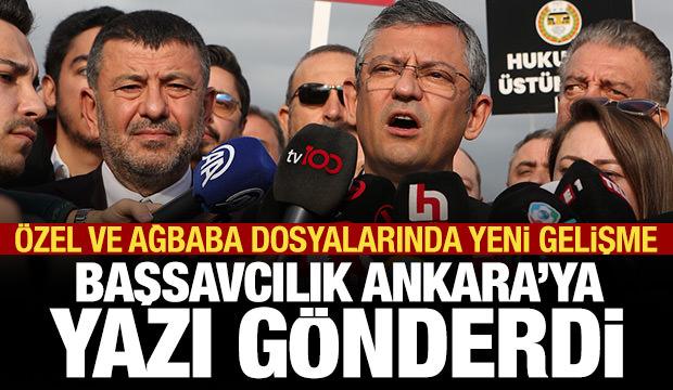 &Ouml;zg&uuml;r &Ouml;zel ve Veli Ağbaba'ya fezlekeyle ilgili dosya Ankara'ya g&ouml;nderildi