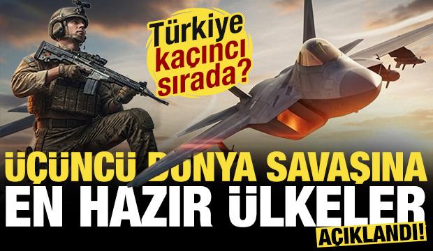 &Uuml;&ccedil;&uuml;nc&uuml; d&uuml;nya savaşına en hazır &uuml;lkeler a&ccedil;ıklandı! T&uuml;rkiye ka&ccedil;ıncı sırada?
