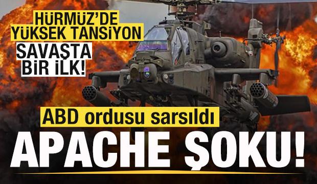 Savaşta bir ilk! H&uuml;rm&uuml;z'de y&uuml;ksek tansiyon! ABD ordusuna ait Apache d&uuml;şt&uuml;! 