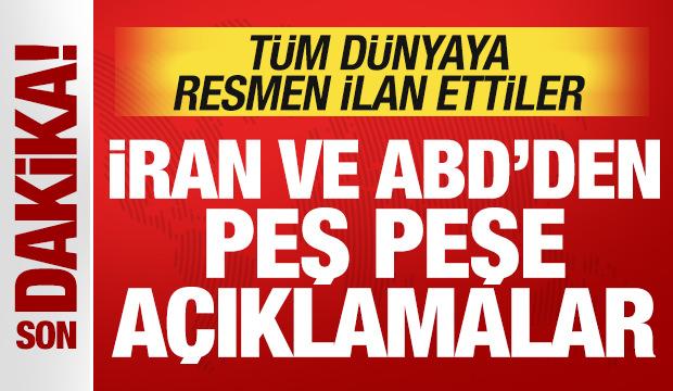 İran ve ABD'den peş peşe a&ccedil;ıklamalar! T&uuml;m d&uuml;nyaya ilan ettiler! Anlaşma imzalandı