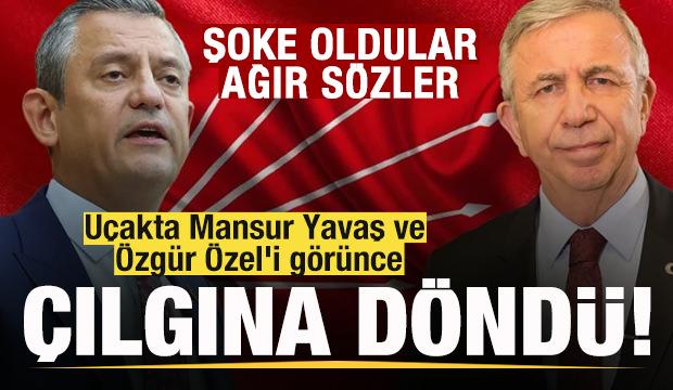 U&ccedil;akta Mansur Yavaş ve &Ouml;zg&uuml;r &Ouml;zel'i g&ouml;r&uuml;nce &ccedil;ılgına d&ouml;nd&uuml;! Ağır s&ouml;zler