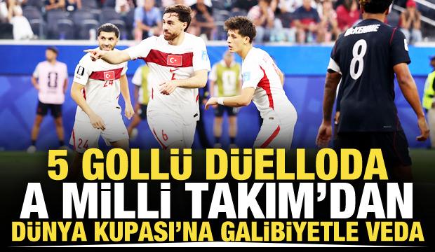 5 goll&uuml; d&uuml;elloda A Milli Takım'dan D&uuml;nya Kupası'na galibiyetle veda!