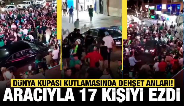 D&uuml;nya kupası kutlamasında dehşet anları! Aracıyla 17 kişiyi ezdi