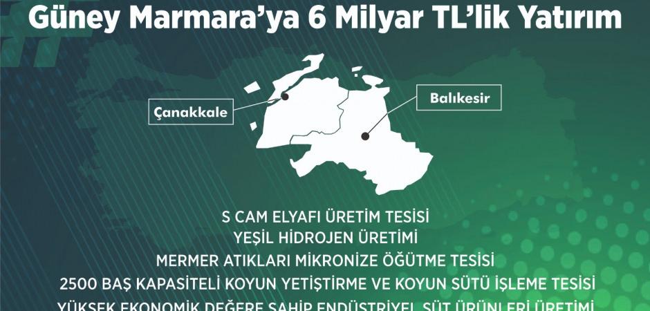 G&uuml;ney Marmara'ya 6 milyar liralık dev yatırım m&uuml;jdesi: Binlerce kişiye iş kapısı olacak