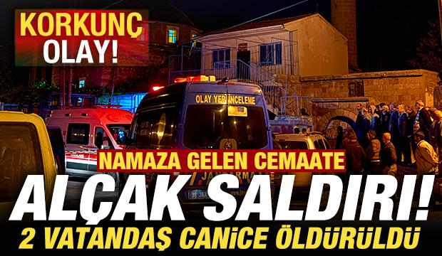 Kayseri'de korkun&ccedil; olay! Namaza gelen cemaate al&ccedil;ak saldırı: 2 vatandaş canice &ouml;ld&uuml;r&uuml;ld&uuml;
