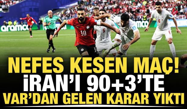 Nefes kesen ma&ccedil;! İran'ı 90+3'te VAR'dan gelen karar yıktı