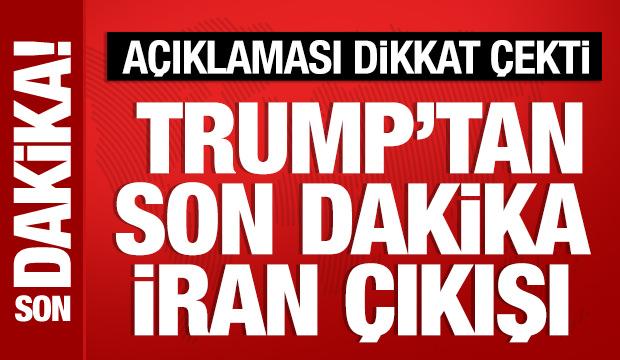 Trump: İran ile &ccedil;ok iyi anlaşıyoruz