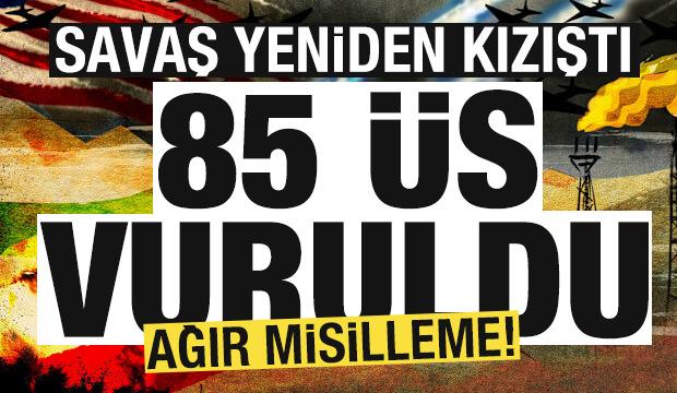 ABD-İran savaşı yeniden kızıştı! Peş peşe saldırılar! Ağır misilleme! 85 &uuml;s vuruldu