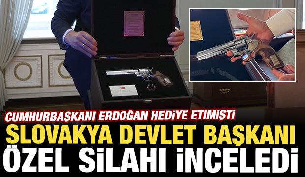 Cumhurbaşkanı Erdoğan'ın liderlere hediye ettiği yerli tabancalar basına tanıtıldı