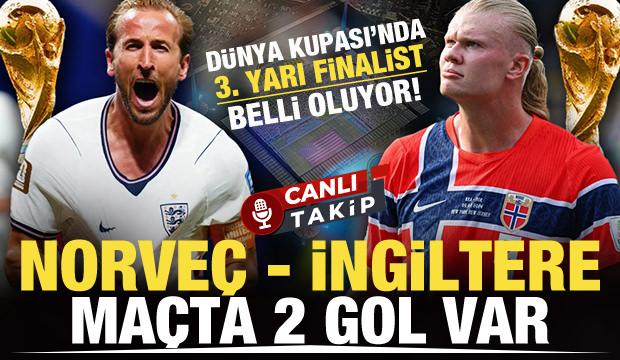 D&uuml;nya Kupası'nda 3. yarı finalist belli oluyor: Norve&ccedil;-İngiltere! CANLI