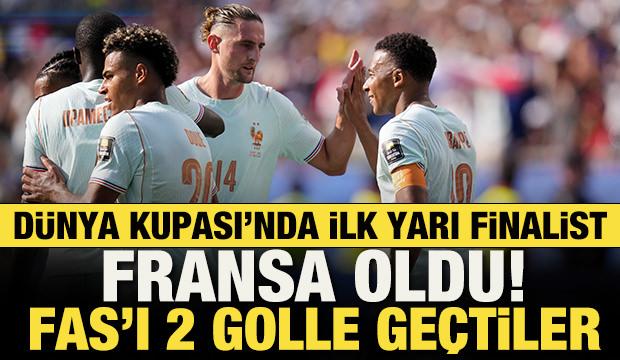 D&uuml;nya Kupası'nda ilk yarı finalist belli oldu! Fransa Fas'ı 2 golle ge&ccedil;ti