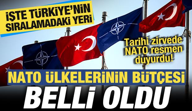 NATO resmen duyurdu! &Uuml;lkelerin savunma b&uuml;t&ccedil;esi belli oldu! İşte T&uuml;rkiye'nin ayırdığı b&uuml;t&ccedil;e