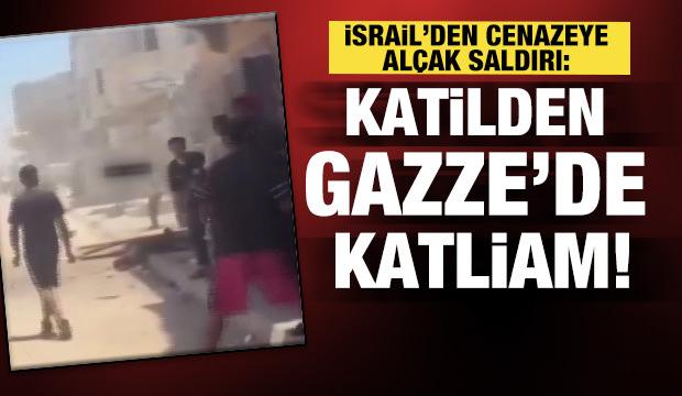 Katil İsrail, Gazze&rsquo;de cenaze t&ouml;renine saldırı d&uuml;zenledi: 7 &ouml;l&uuml;, 19 yaralı