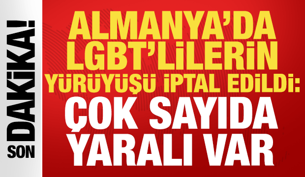 Almanya'da LGBT'lilerin y&uuml;r&uuml;y&uuml;ş&uuml; iptal edildi: &Ccedil;ok sayıda yaralı var