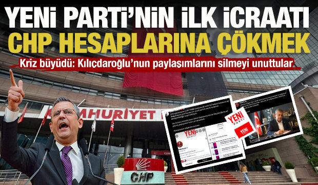&Ouml;zel&rsquo;in Yeni Parti&rsquo;sinin ilk icraatı kriz &ccedil;ıkardı: CHP'nin sosyal medya hesaplarına &ccedil;&ouml;kt&uuml;