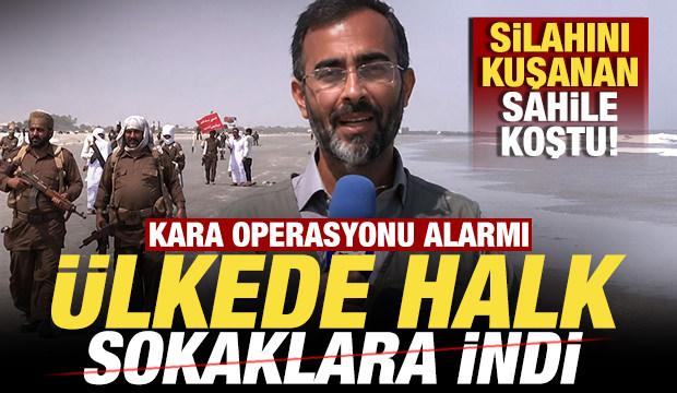&Uuml;lkede halk sokaklara indi! Silahını kuşanan sahile koştu! Kara operasyonu alarmı
