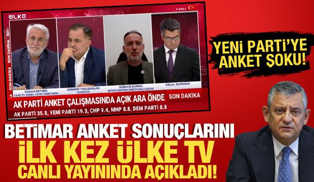 BETİMAR anket sonu&ccedil;larını ilk kez &Uuml;LKE TV canlı yayınında a&ccedil;ıkladı! Yeni Parti'ye şok