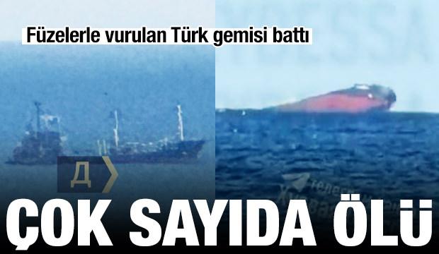 F&uuml;zelerle vurulan T&uuml;rk gemisi battı: &Ccedil;ok sayıda &ouml;l&uuml;