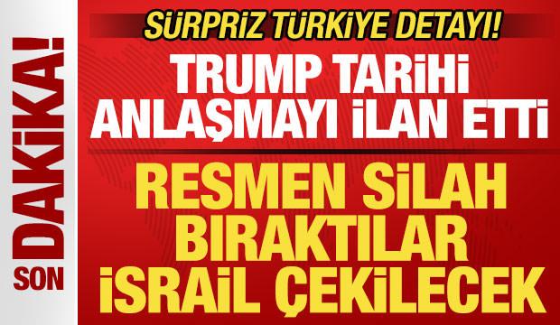 Trump ilan etti! Resmen silah bıraktılar, İsrail geri &ccedil;ekilecek! S&uuml;rpriz T&uuml;rkiye detayı