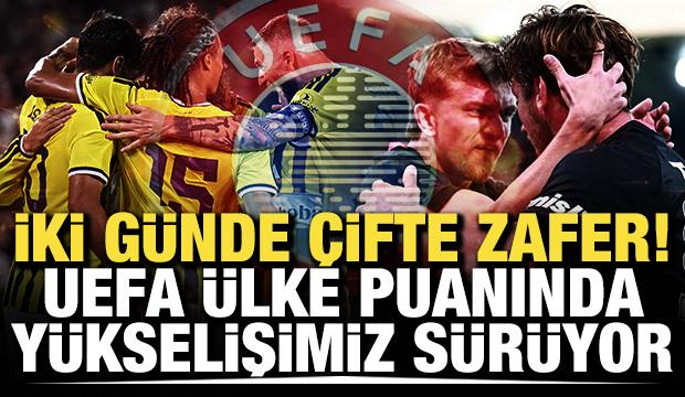 İki g&uuml;nde &ccedil;ifte zafer! UEFA &uuml;lke puanında y&uuml;kselişimiz s&uuml;r&uuml;yor