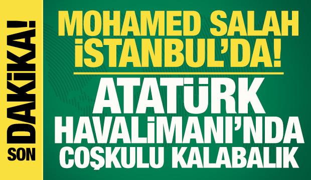 Mohamed Salah, Trabzonspor i&ccedil;in İstanbul'a geldi! Taraftar coşkuyla karşıladı