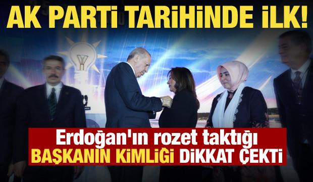 Erdoğan rozetini taktı, tarihe ge&ccedil;ti! AK Parti&rsquo;nin ilk S&uuml;ryani Başkanı
