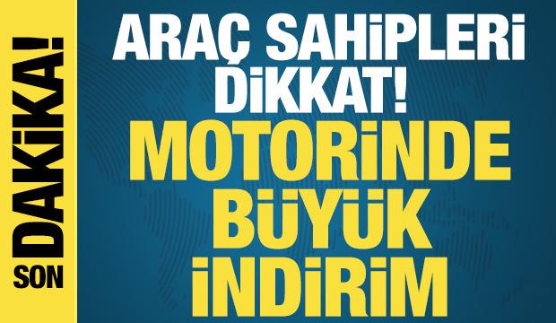 Motorinde "kademeli &Ouml;TV" uygulamasıyla 9 lira indirim oldu