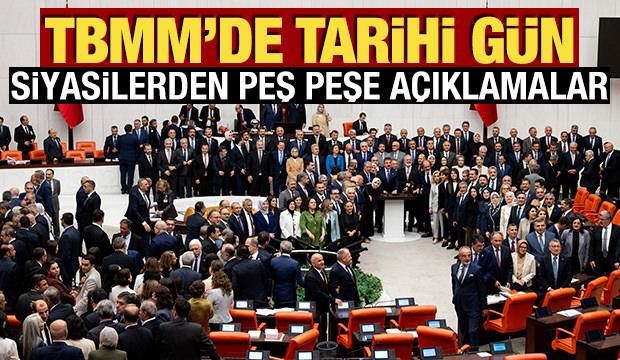 TBMM'de tarihi g&uuml;n! Ter&ouml;rs&uuml;z T&uuml;rkiye yasası kabul edildi: Siyasilerden ilk a&ccedil;ıklamalar