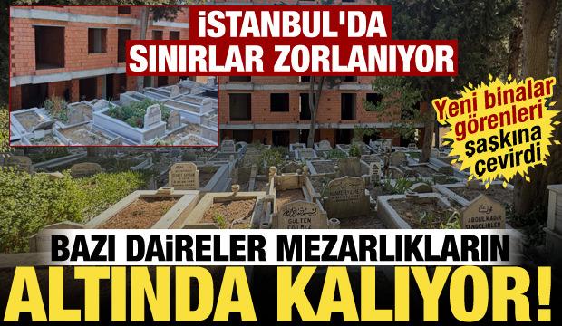 Avcılar&rsquo;da g&ouml;renleri şaşkına &ccedil;eviren g&ouml;r&uuml;nt&uuml;! Yeni binalar mezarlıkla adeta i&ccedil; i&ccedil;e