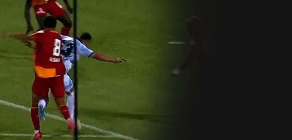 Galatasaray ma&ccedil;ında tartışmalı pozisyon! Erzurumspor penaltı bekledi
