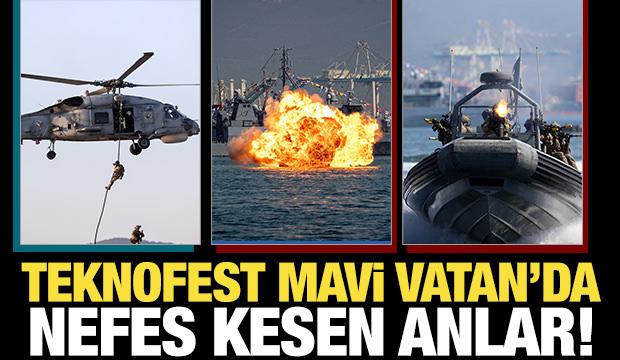 TEKNOFEST Mavi Vatan'da nefes kesen g&ouml;r&uuml;nt&uuml;ler!