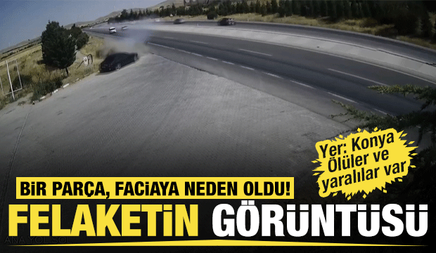 Yola fırlayan par&ccedil;a felaketi getirdi: 2 otomobil &ccedil;arpıştı, 2 &ouml;l&uuml;