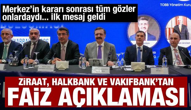 Halkbank, Ziraat ve VakıfBank genel m&uuml;d&uuml;rlerinden son dakika faiz a&ccedil;ıklaması