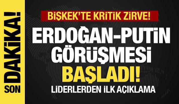 Son dakika... Erdoğan-Putin g&ouml;r&uuml;şmesi başladı