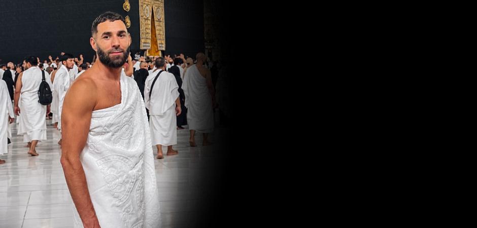 Benzema, Kabe'den fotoğraf paylaştı! D&uuml;şt&uuml;ğ&uuml; nota beğeni yağtı
