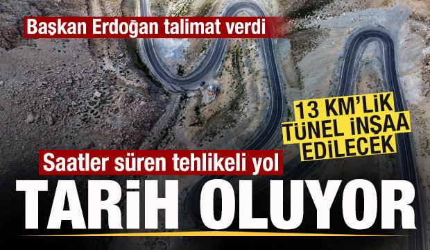 Saatler s&uuml;ren tehlikeli yol tarih oluyor! 13 kilometrelik t&uuml;nel inşaa edilecek