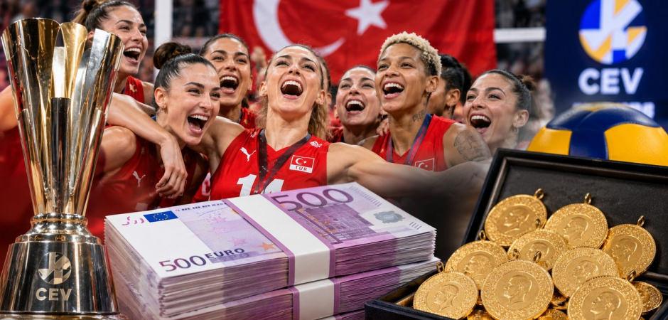 Şampiyonluğun ganimeti: Filenin Sultanları'na kese kese altın!