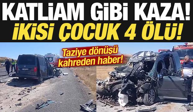 Şanlıurfa'da katliam gibi kaza: 4 &ouml;l&uuml;, 2 ağır yaralı! 