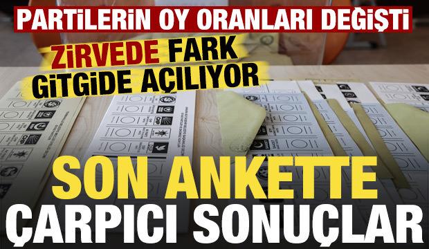 Son se&ccedil;im anketinde &ccedil;arpıcı sonu&ccedil;lar! Zirvede fark gitgide a&ccedil;ılıyor, bug&uuml;n se&ccedil;im olsa...