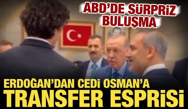 Erdoğan ABD'de Cedi Osman ile g&ouml;r&uuml;şt&uuml;: Basketbolcuya s&uuml;rpriz teklif!