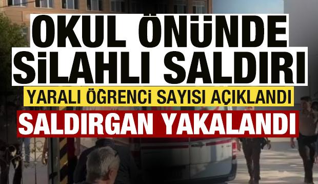 Okul önünde silahlı saldırı! Yaralı öğrenciler var! Saldırgan yakalandı