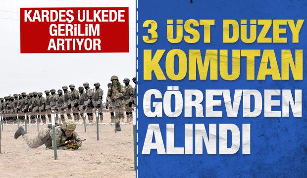 Kardeş &uuml;lkede gerilim: 3 &uuml;st d&uuml;zey komutan g&ouml;revden alındı