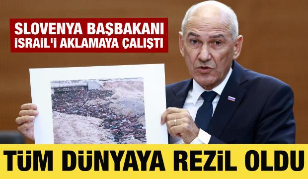 Slovenya Başbakanı İsrail'i aklamaya &ccedil;alıştı! T&uuml;m d&uuml;nyaya rezil oldu