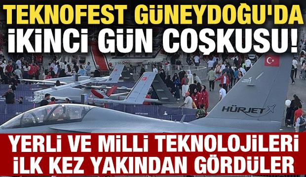 TEKNOFEST G&uuml;neydoğu'da ikinci g&uuml;n! Yerli ve milli teknolojileri ilk kez yakından g&ouml;rd&uuml;ler