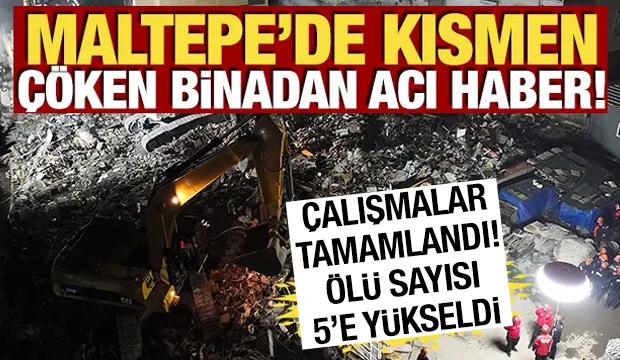 Maltepe'de kısmen &ccedil;&ouml;ken binada yeni gelişme! Can kaybı 5'e y&uuml;kseldi
