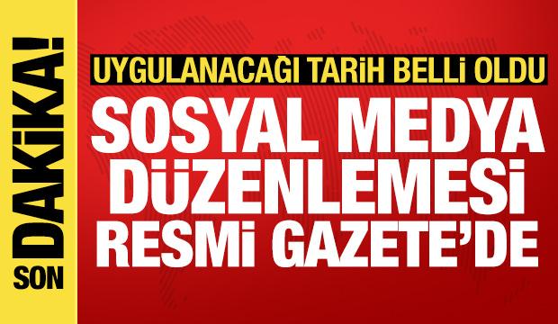 Sosyal medya d&uuml;zenlemesi Resmi Gazete'de yayımlandı: 1 Kasım'da ge&ccedil;erli olacak