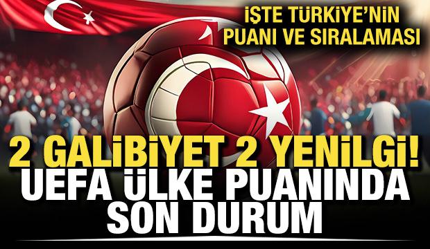 2 galibiyet 2 yenilgi! UEFA &uuml;lke puanında son durum