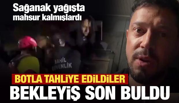 Sarıyer&rsquo;de st&uuml;dyoda mahsur kalan Murat Boz, botla kurtarıldı