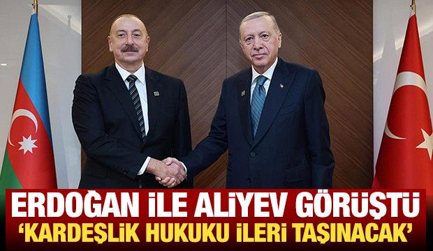 Son Dakika: Erdoğan, Aliyev ile g&ouml;r&uuml;şt&uuml;